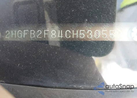 2012 Honda Civic Ex z USA, uszkodzony, nr VIN 2HGFB2F84CH530552